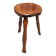 Tabouret tripode vintage en bois massif