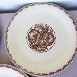 3 flat plates from Sarreguemines, Argonne model 210734