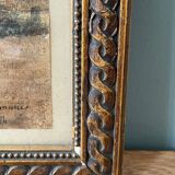 Old 19th century watercolor signed and dated
