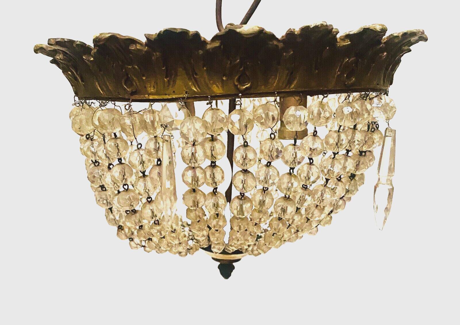 Lustre plafonnier de style Louis XV en bronze XX siècle