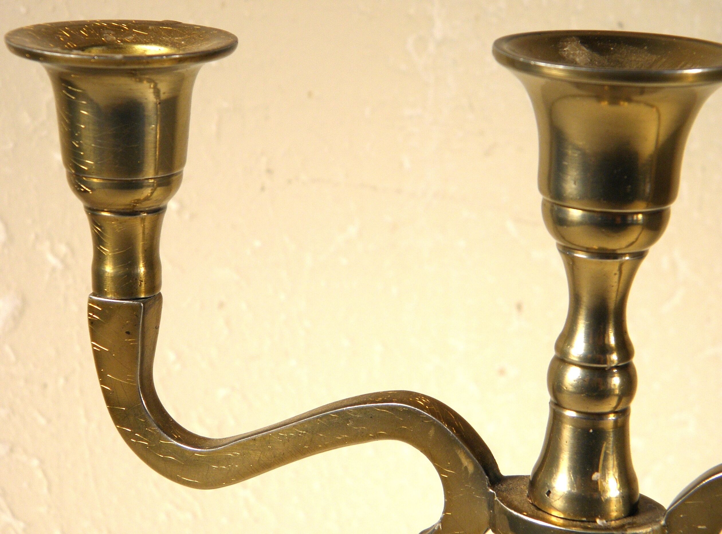 Golden metal chandelier