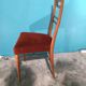 6 Italian Chairs 1960 blond velvet wood silk
