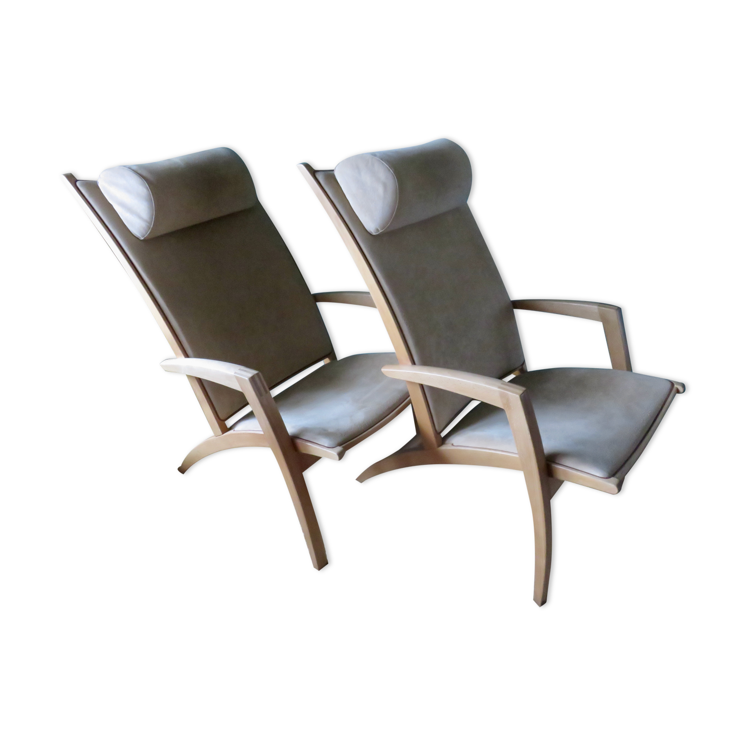 Paire de fauteuils de bill potter pour vejle møbel fabrik. danemark 2000