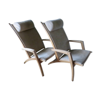 Pair of armchairs by Bill Potter for VEJLE Møbel Fabrik. Denmark 2000