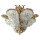 Art Nouveau bronze chandelier with Murano glass flowers