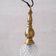 Mid-century brass and glass thin pendant light