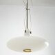 Glass and brass chandelier by Bruno Chiarini, 1950s