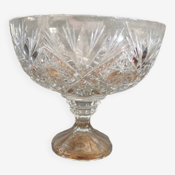 Crystal cup, handmade, chiseled.