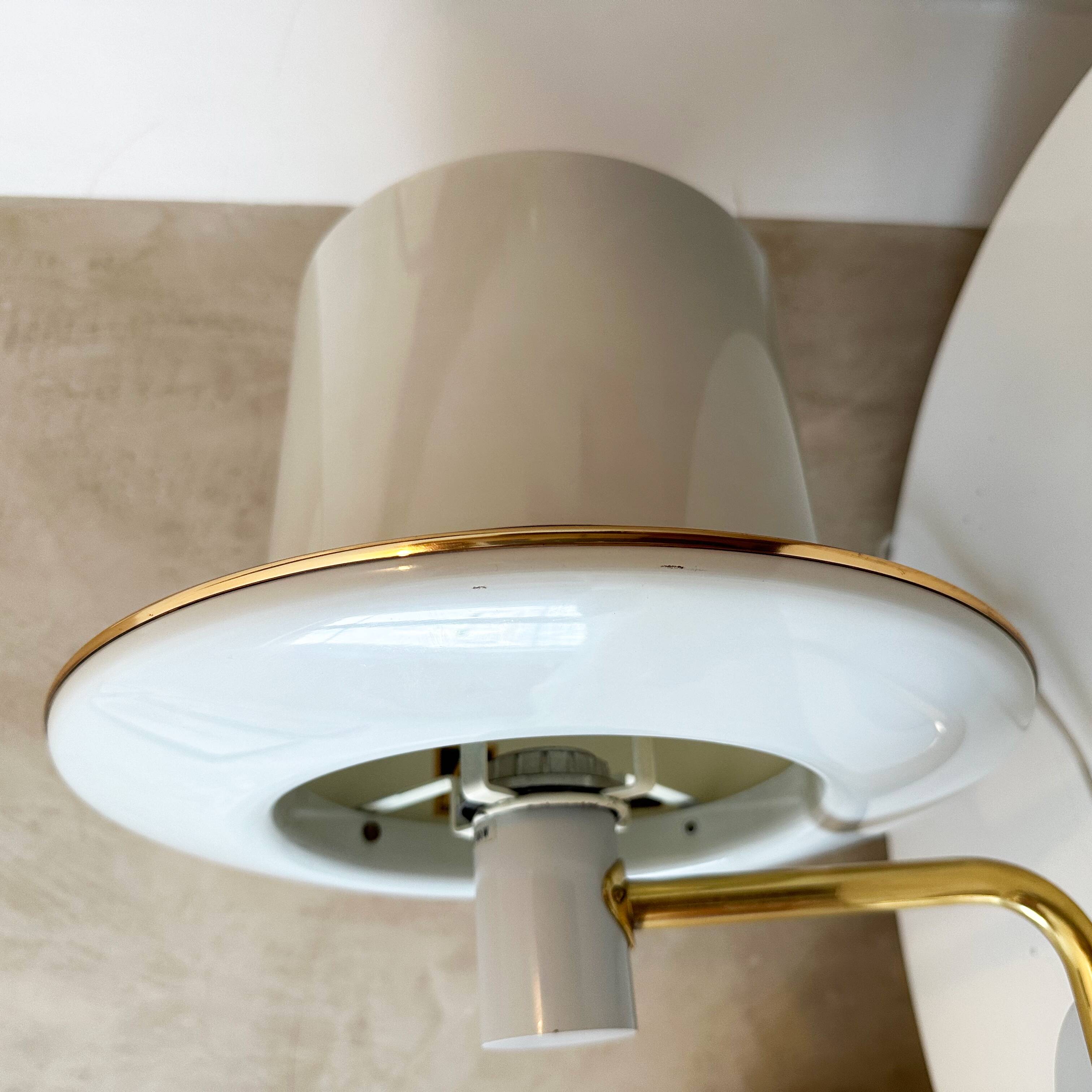 Hans-Agne Jakobsson AB, Markaryd - White Hat Lamp - Swedish design of the 1960s