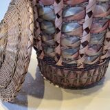 Colorful rattan basket