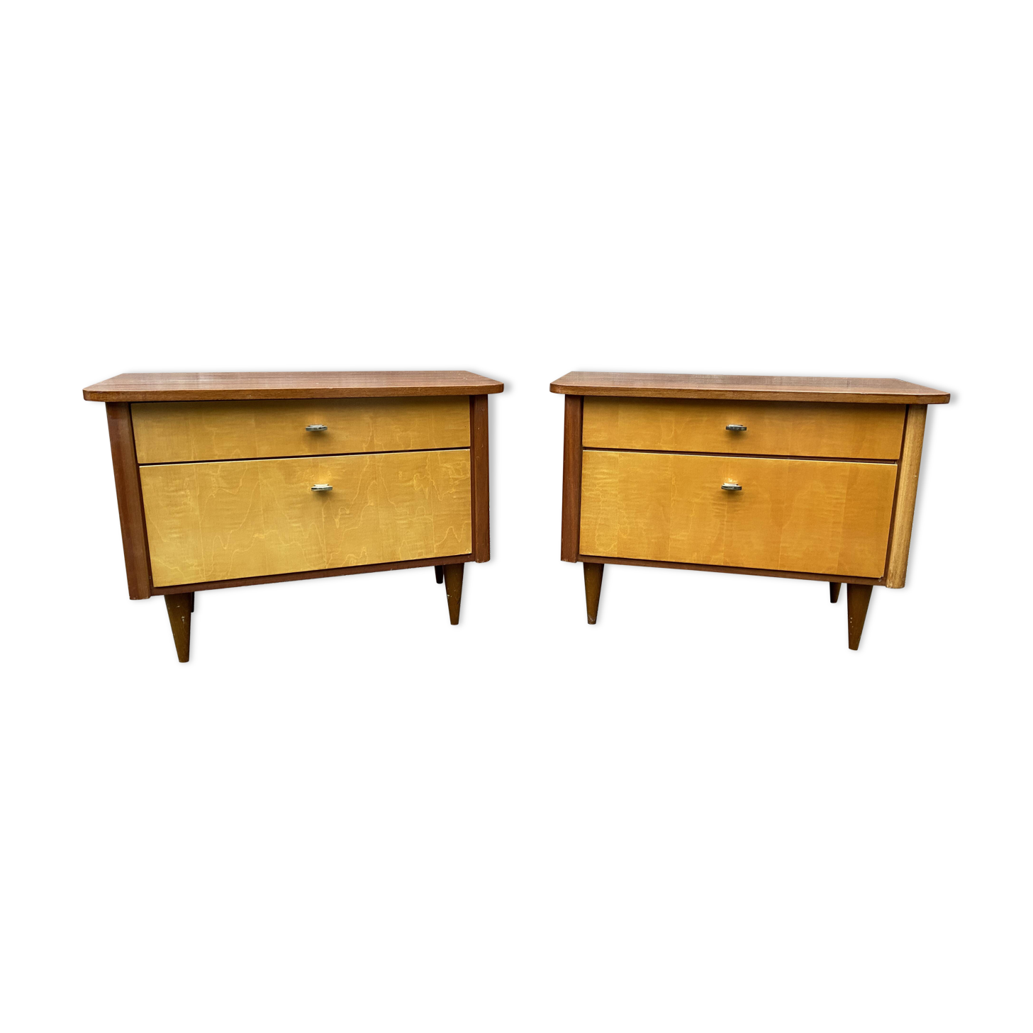 Pair of vintage Mid Century bedside tables vintage 1960s