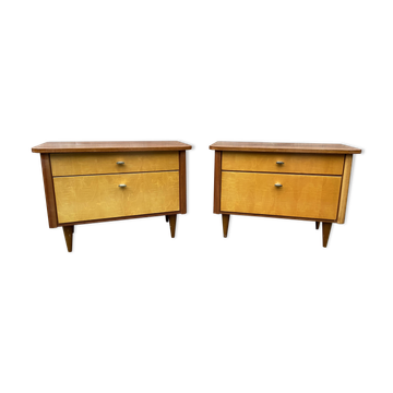 Pair of vintage Mid Century bedside tables vintage 1960s