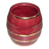 Cache-pot en céramique rouge et or vintage