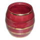 Cache-pot en céramique rouge et or vintage
