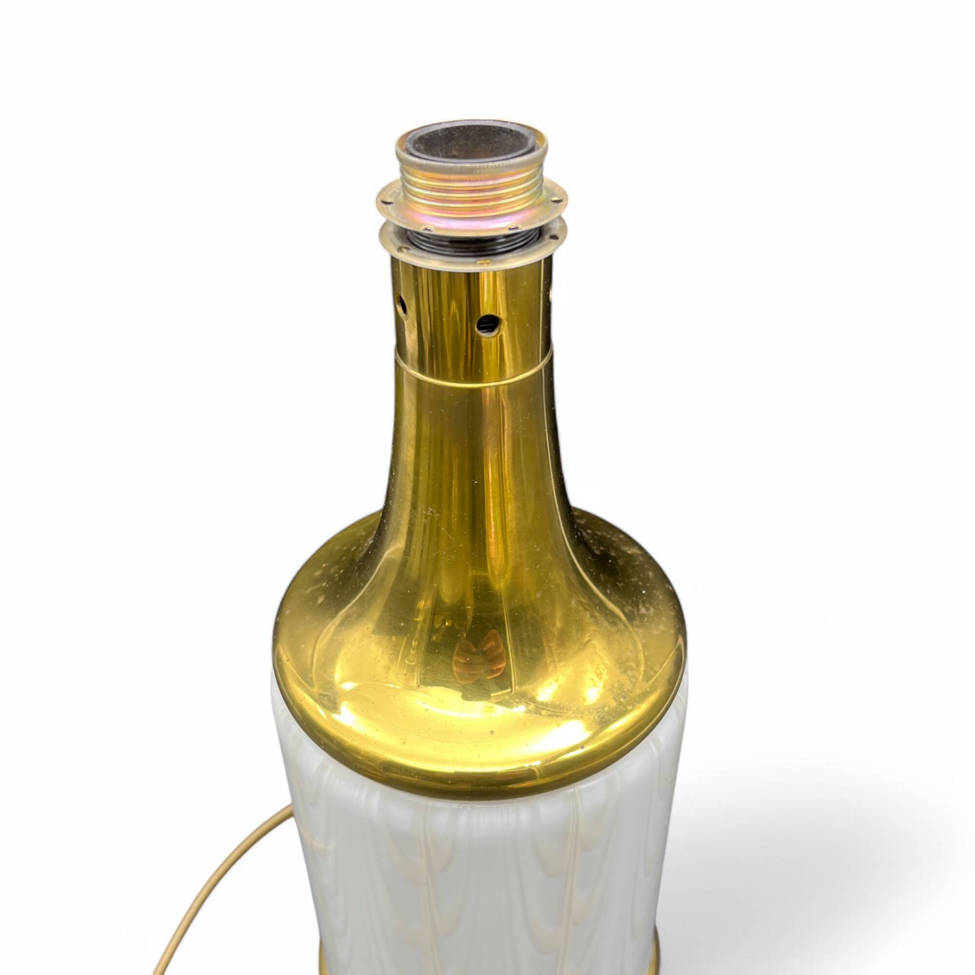 Murano lamp ied Italy vintage glass and golden brass Fabbian