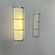 Pair of vintage wall lights, chrome and perspex, France, 1980