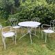 Old wrought iron garden furniture from the 1950s