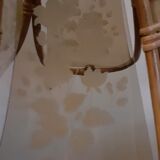 Glass and rattan hanging