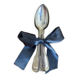 Set of 6 silver metal spoons