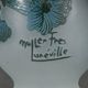 Vase in glass paste Muller Frères Lunéville foot shower floral decor