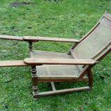 Fauteuil colonial avec repose pieds