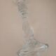 Large moulded glass chandelier