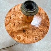 Lampe en céramique effet loupe de noyer inspiration italienne 1970
