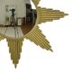 Large Starburst Sunburst Mirror Convex Gold Metal