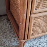 Vintage rattan chest of drawers circa 1970s