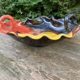 Ceramic cup signed Buxó vintage freeform