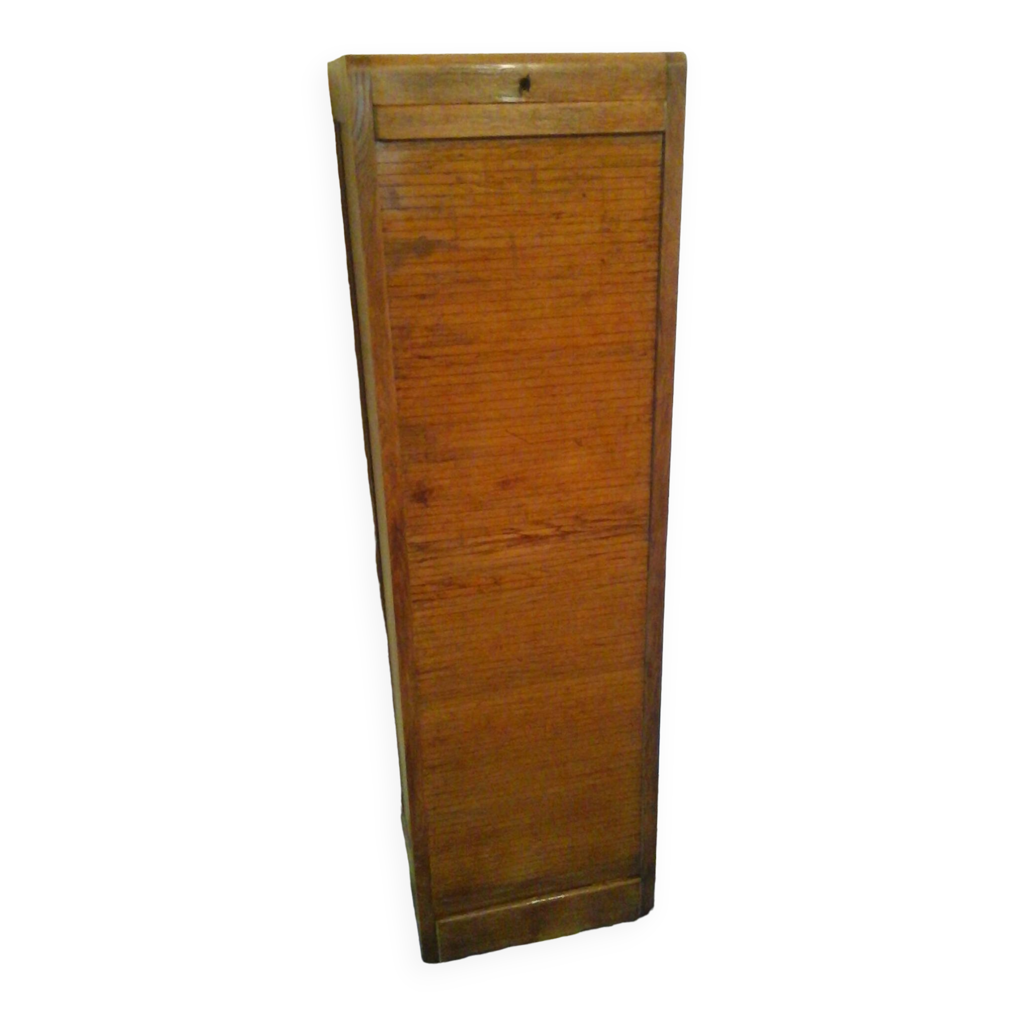 Old oak curtain file cabinet