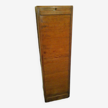 Old oak curtain file cabinet
