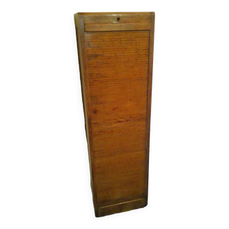 Old oak curtain file cabinet