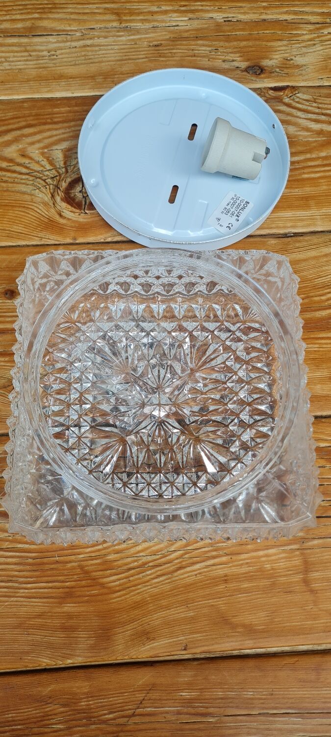 Chiseled glass ceiling lamp