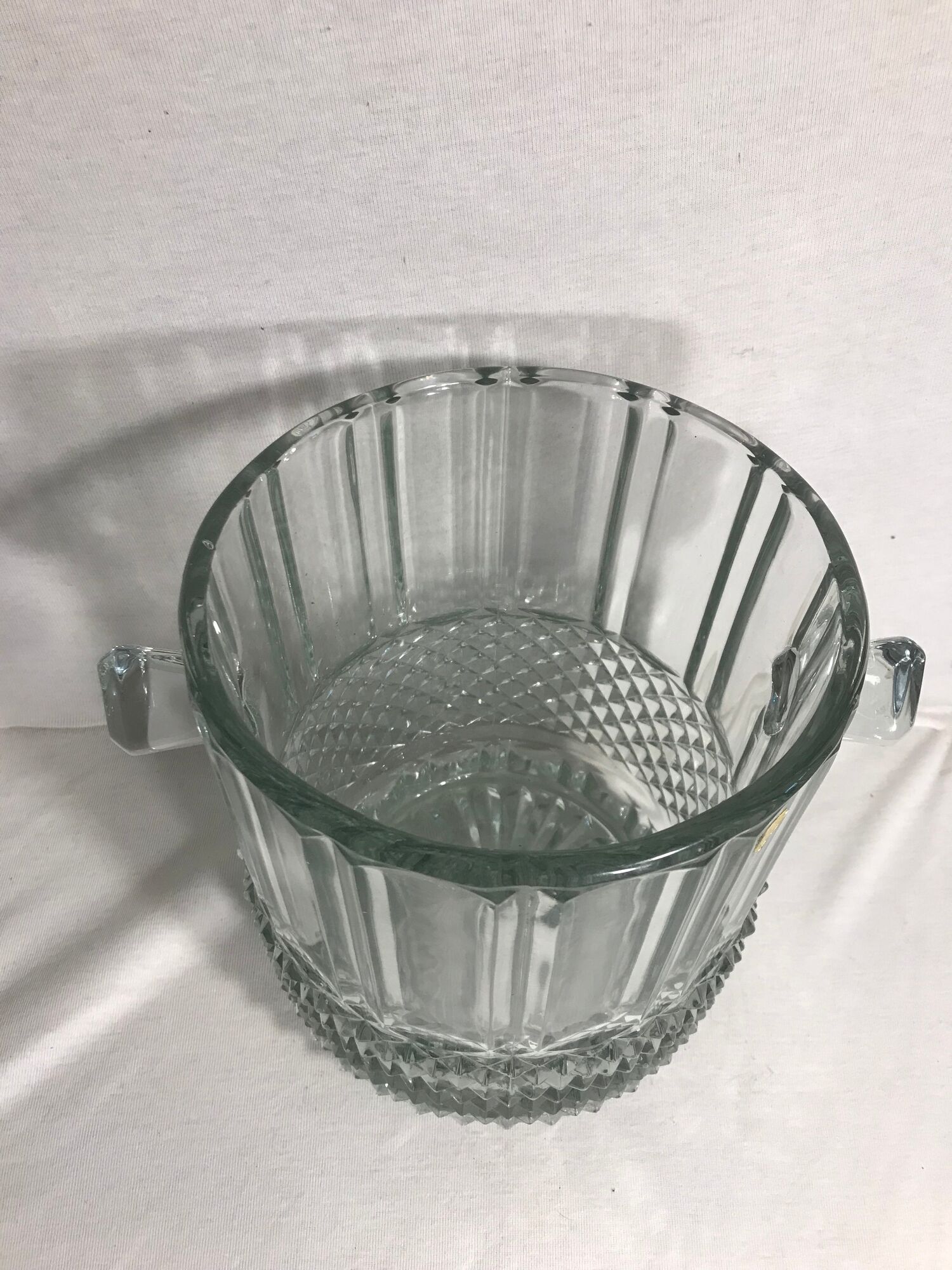 Old glass mold bohemian bar vintage crystal champagne bucket