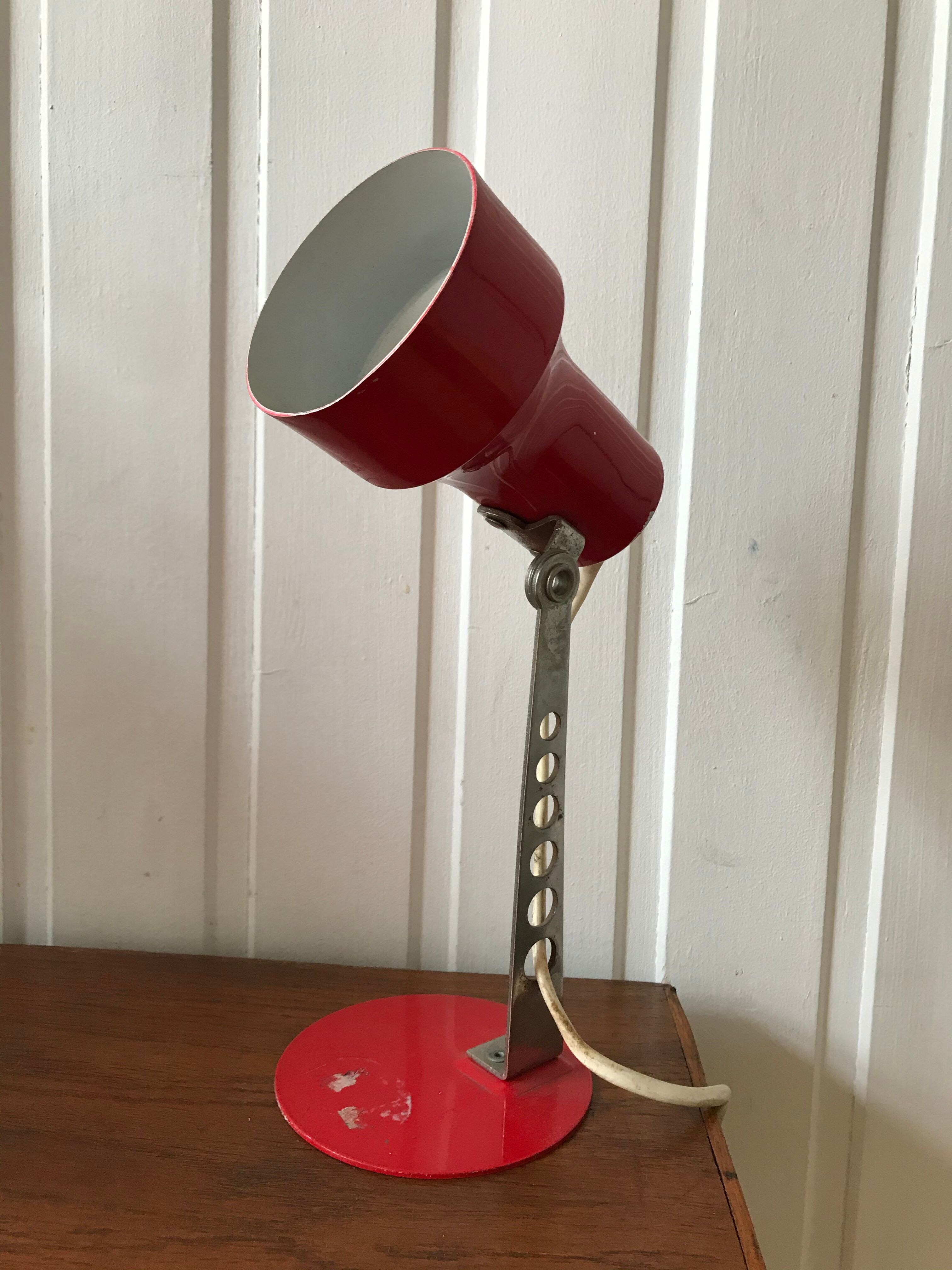 Vintage red lamp 1950