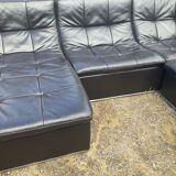 Incanto Italy modular corner sofa in brown leather