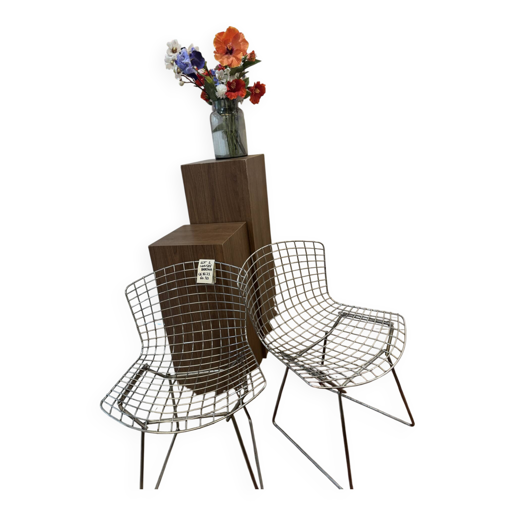 Set of 2 Bertoia chairs