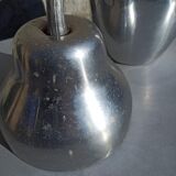 Old ice bucket ice cube in the shape of aluminum pear
