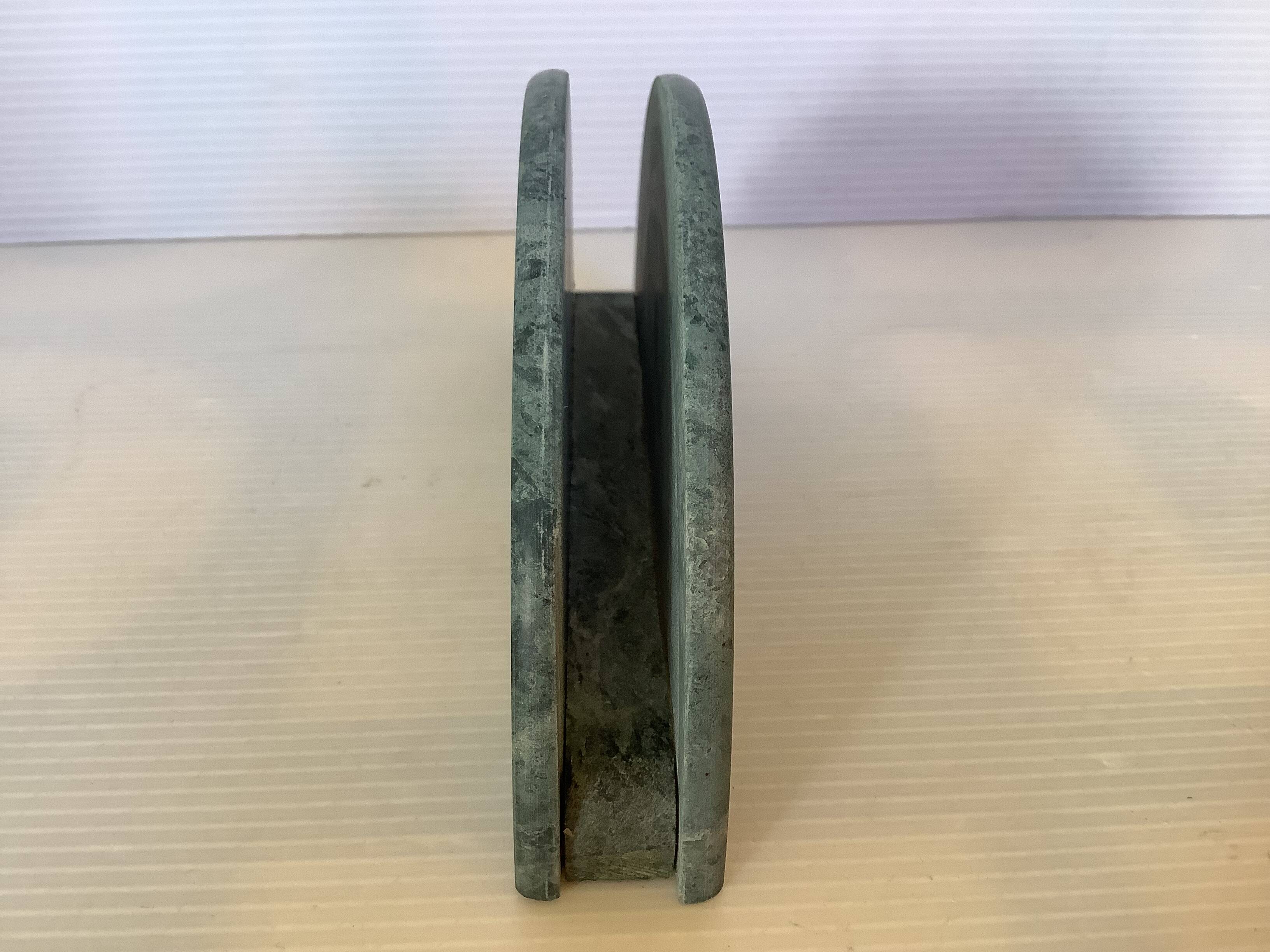 Green veined marble mail holder