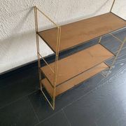 Etagère vintage 1960 String murale bois doré - 60 x 50 cm