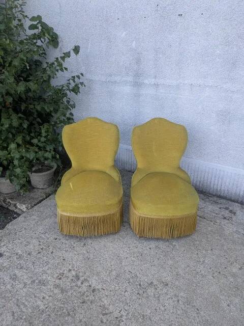 Pair of toad armchairs