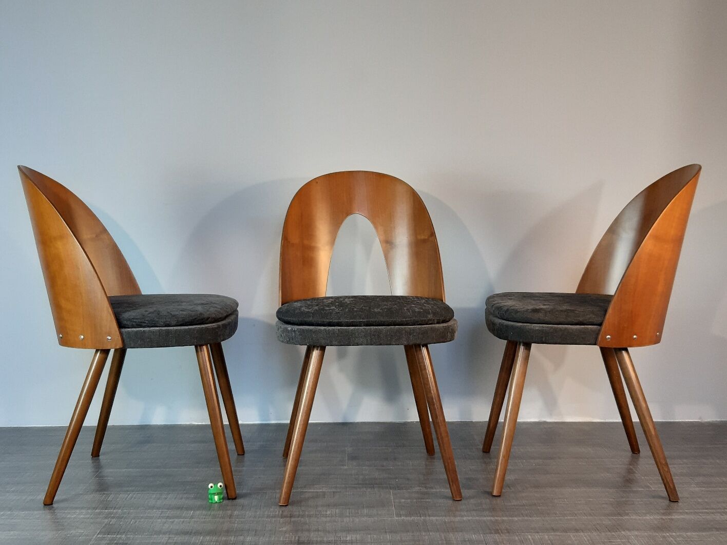 Set 6 chairs Walnut Suman by MIER, Mid-Century Czechoslovakia 1960 s