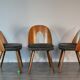 Set 6 chairs Walnut Suman by MIER, Mid-Century Czechoslovakia 1960 s