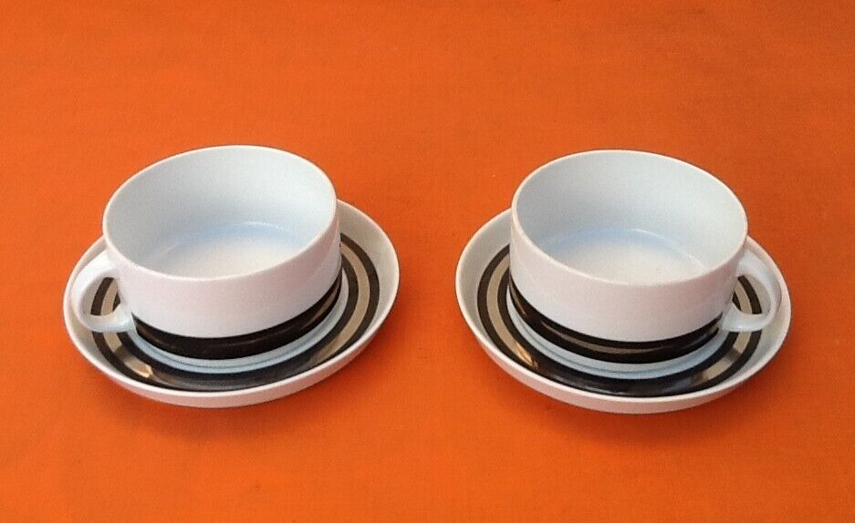 2 cups & coffee saucers thomas germany, 1970