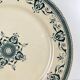 Set of 8 dessert plates in ironstone "Amiral", Creil & Montereau, green-blue, late 19th century.