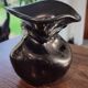 Iridescent ceramic vase from the 1960s, signed