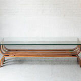 Coffee table with a steam-bent base by Ilse Möbel, 1960’s