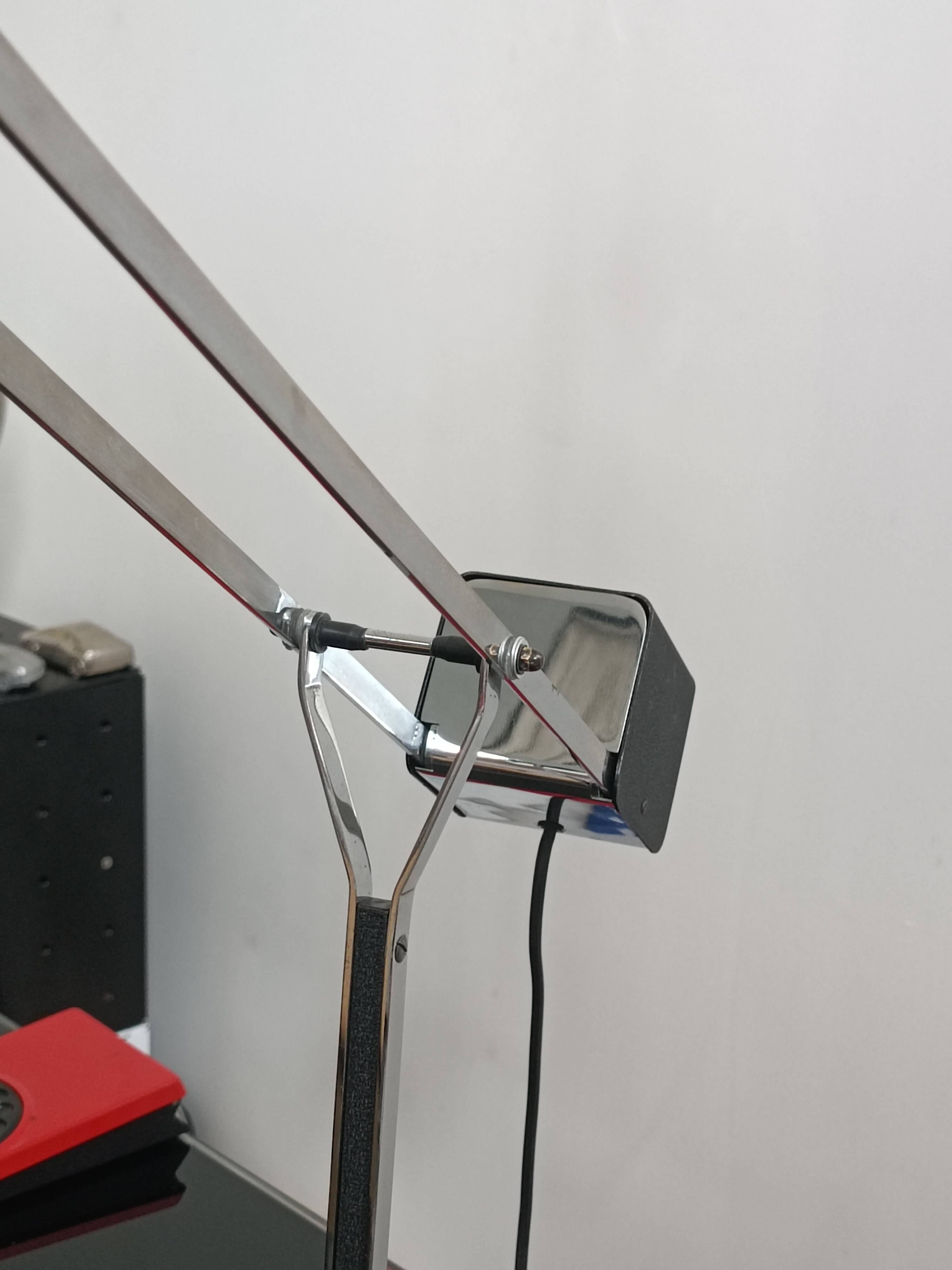 Large counterweight lamp Fase Swan Chrome Ed. 1980