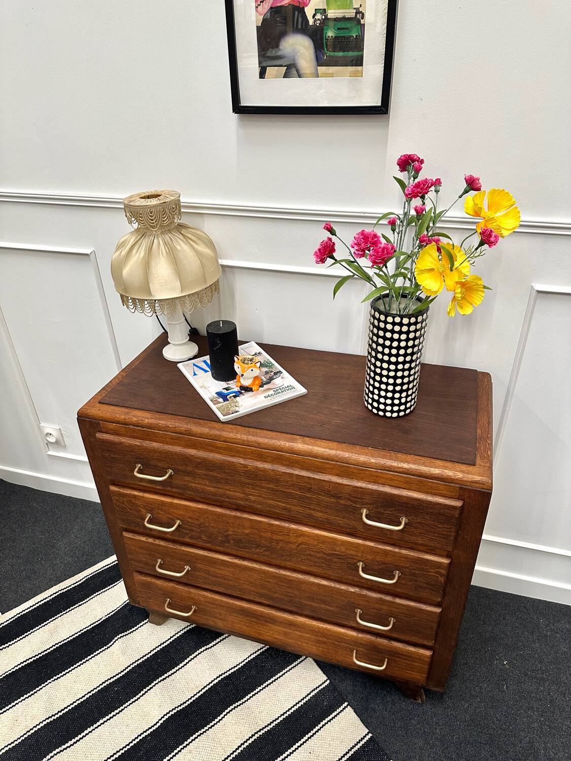 Commode pieds compas vintage